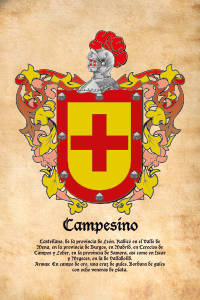 Escudo heráldico del apellido CAMPESINO