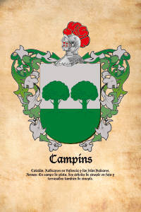 Escudo heráldico del apellido CAMPINS