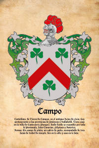 Escudo heráldico del apellido CAMPO