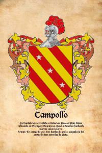 Escudo heráldico del apellido Campollo