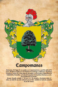 Escudo heráldico del apellido CAMPOMANES