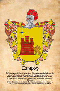 Escudo heráldico del apellido CAMPOY
