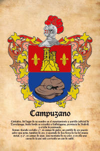 Escudo heráldico del apellido CAMPUZANO