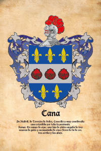 Escudo heráldico del apellido CANA