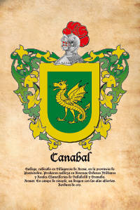 Escudo heráldico del apellido CANABAL