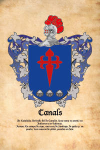 Escudo heráldico del apellido CANALS
