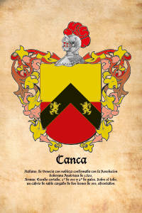 Escudo heráldico del apellido CANCA