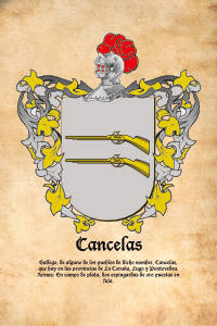 Escudo heráldico del apellido CANCELAS