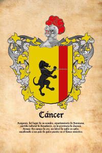 Escudo heráldico del apellido CANCER