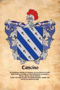 Escudo heráldico del apellido CANCINO