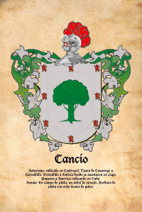 Escudo heráldico del apellido Cancio