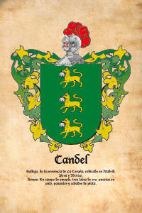 Escudo heráldico del apellido CANDEL