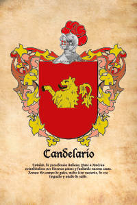 Escudo heráldico del apellido CANDELARIO