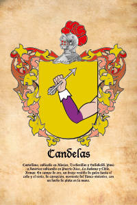 Escudo heráldico del apellido CANDELAS