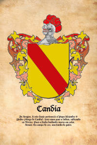 Escudo heráldico del apellido CANDIA