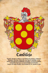 Escudo heráldico del apellido CANDILEJO