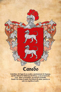 Escudo heráldico del apellido CANEDO