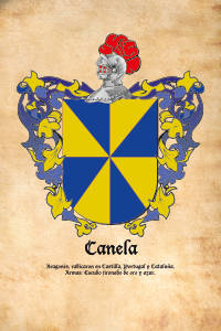 Escudo heráldico del apellido CANELA
