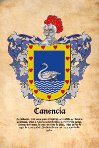 Escudo heráldico del apellido CANENCIA