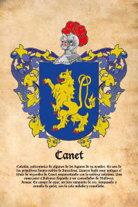 Escudo heráldico del apellido CANET