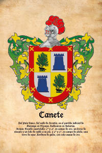 Escudo heráldico del apellido CANETE