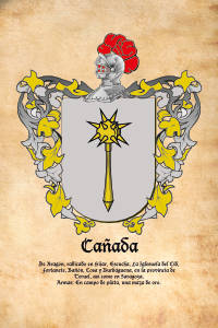Escudo heráldico del apellido CAÑADA