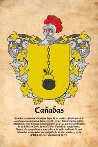 Escudo heráldico del apellido CAÑADAS