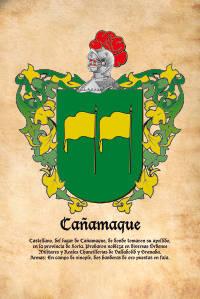 Escudo heráldico del apellido CAÑAMAQUE