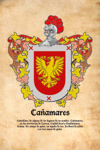 Escudo heráldico del apellido CAÑAMARES