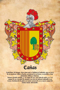Escudo heráldico del apellido CAÑAS