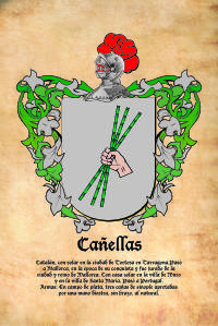 Escudo heráldico del apellido CAÑELLAS