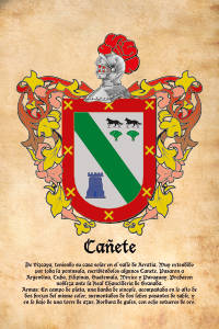 Escudo heráldico del apellido CAÑETE