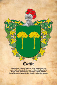 Escudo heráldico del apellido CAÑIS