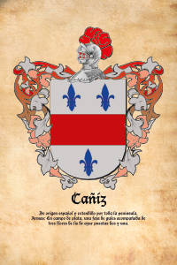 Escudo heráldico del apellido CAÑIZ