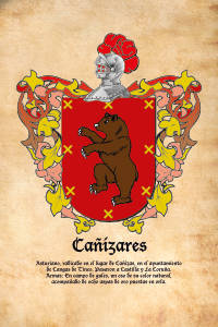 Escudo heráldico del apellido CAÑIZARES