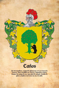 Escudo heráldico del apellido CAÑOS