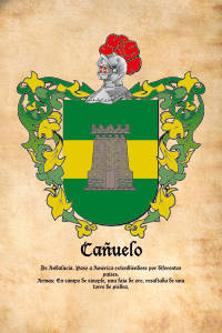 Escudo heráldico del apellido CAÑUELO