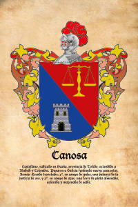 Escudo heráldico del apellido CANOSA