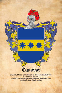 Escudo heráldico del apellido CANOVAS