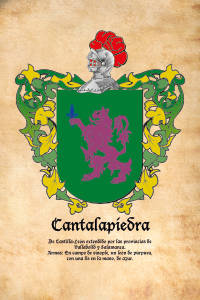 Escudo heráldico del apellido CANTALAPIEDRA