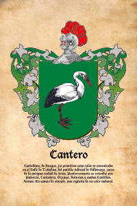 Escudo heráldico del apellido CANTERO