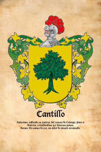 Escudo heráldico del apellido CANTILLO