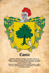 Escudo heráldico del apellido CANTO