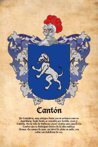 Escudo heráldico del apellido CANTON