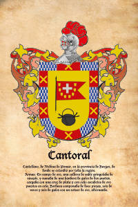 Escudo heráldico del apellido CANTORAL