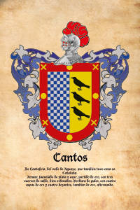 Escudo heráldico del apellido CANTOS
