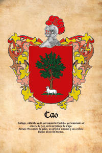 Escudo heráldico del apellido CAO