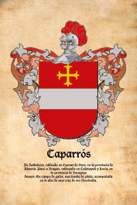 Escudo heráldico del apellido CAPARROS
