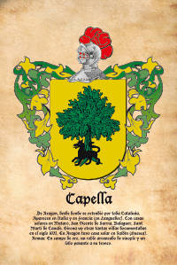Escudo heráldico del apellido CAPELLA