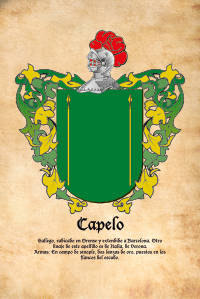 Escudo heráldico del apellido CAPELO